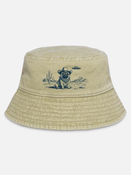 Cowboy Mops - Vintage Bucket Hat - Vintage Beige
