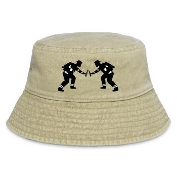 Fire department in action - Vintage Bucket Hat - vintage beige - Front