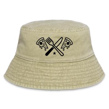Pizza Besteck - Vintage Bucket Hat - Vintage Beige - Vorne
