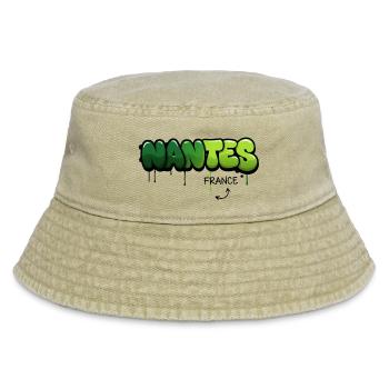 Nantes Graffiti Art Design - Vintage Bucket Hat - vintage beige - Front