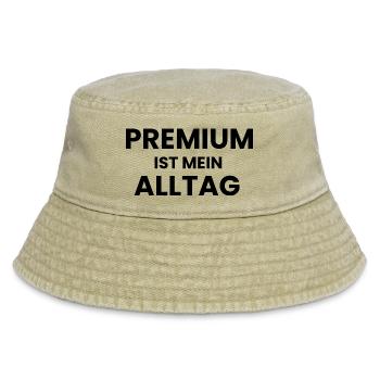 Premium ist mein Alltag - Vintage Bucket Hat - Vintage Beige - Vorne