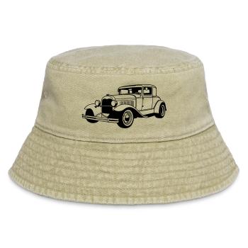 Klassischer Wagen - Vintage Bucket Hat - Vintage Beige - Vorne