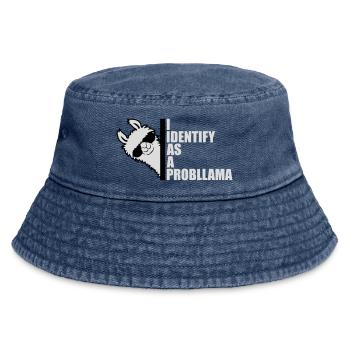 Je m’identifie comme un probllama Cool Lama Problem Spruch - Bob vintage - vintage bleu jeans - Devant
