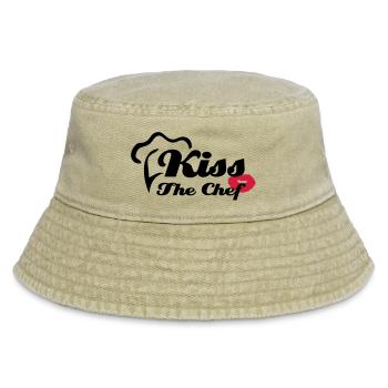 Kiss The Chef - Vintage Bucket Hat - Vintage Beige - Vorne
