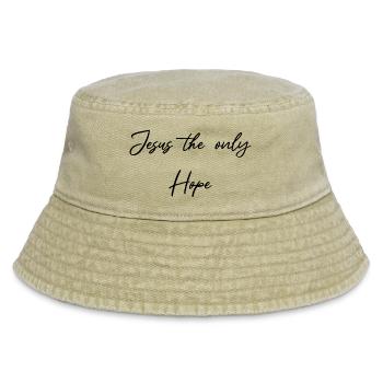 Jesus die einzige Hoffnung - Vintage Bucket Hat - Vintage Beige - Vorne