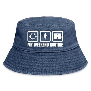 Cream Enthusiast - Vintage Bucket Hat - vintage denim - Front