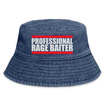Professional Rage Baiter Troll Attention Fun - Vintage Bucket Hat - vintage denim - Front