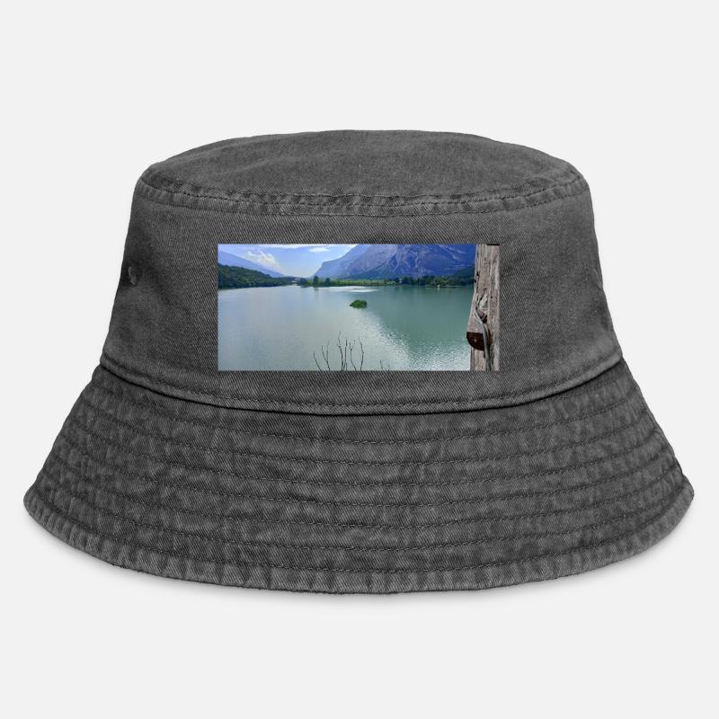 Alpine Lake Sereni Reflections - Vintage Bucket Hat - Vintage Schwarz