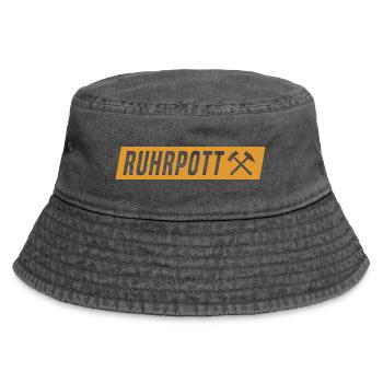 Ruhrpott - Ruhr Pott - Zeche - Zollverein - NRW - Vintage Bucket Hat - Vintage Schwarz - Vorne