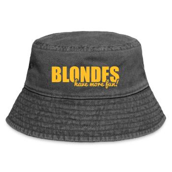 Blondes have more fun! - Vintage Bucket Hat - Vintage Schwarz - Vorne