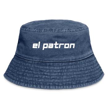 El Patron – Latino Style Print - Vintage Bucket Hat - vintage denim - Front