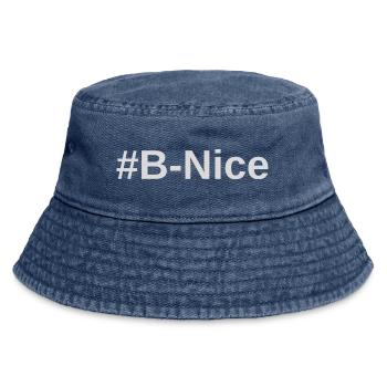 #B schöner Druck - Vintage Bucket Hat - Vintage Denim - Vorne