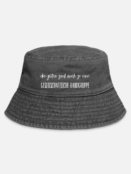 Lustiger Spruch - Vintage Bucket Hat - Vintage Schwarz