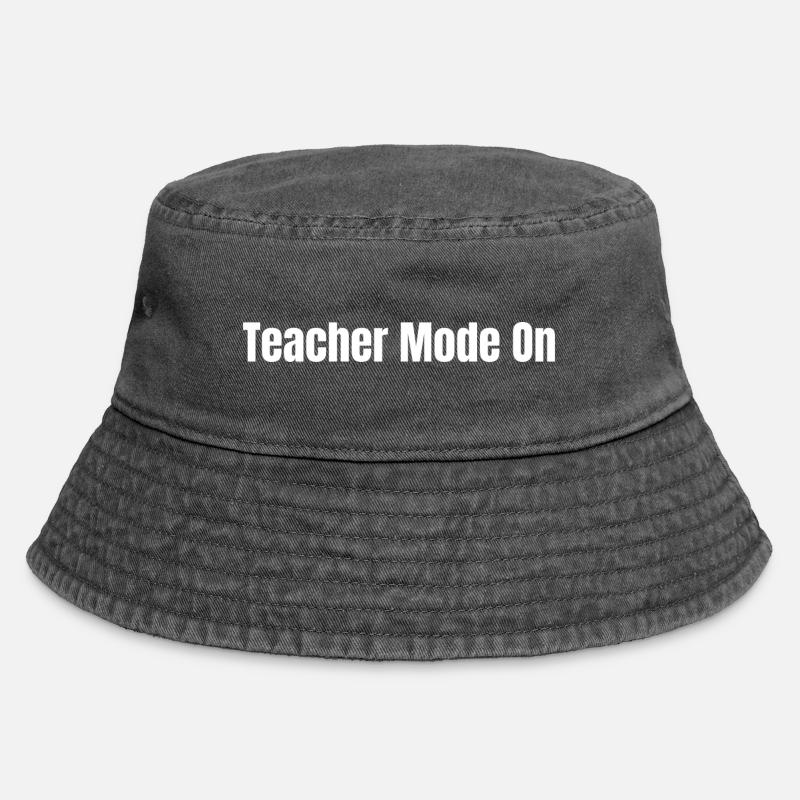 Lehrermodus an | Lustiges Lehrergeschenk - Vintage Bucket Hat - Vintage Schwarz
