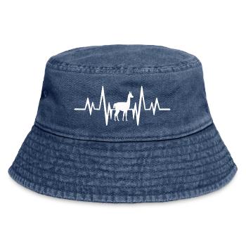 Alpaca herzschlag - Vintage Bucket Hat - Vintage Denim - Vorne
