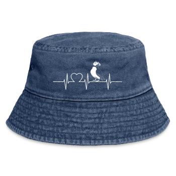 Puffin Papageientaucher - Vintage Bucket Hat - Vintage Denim - Vorne
