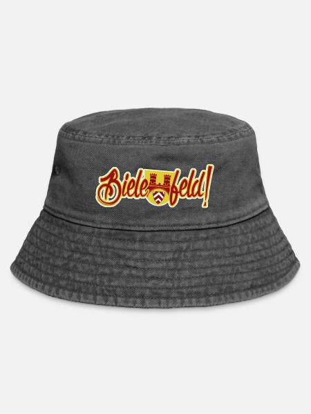 Bielefeld - Vintage Bucket Hat - Vintage Schwarz