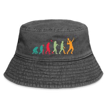 Tennis Evolution Retro - Vintage Bucket Hat - Vintage Schwarz - Vorne
