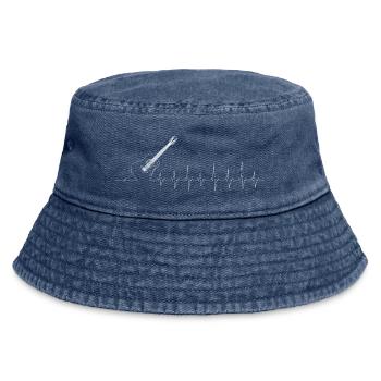 Gitarre Pulse Silhouette - Vintage Bucket Hat - Vintage Denim - Vorne