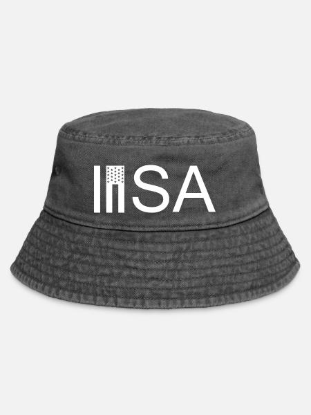 USA - Vintage Bucket Hat - Vintage Schwarz