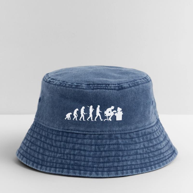 Evolution Computer Nerd! PC Nerd! IT! Technik! Vintage Bucket Hat