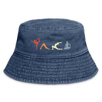 Yogini Postures - Vintage Bucket Hat - vintage denim - Front