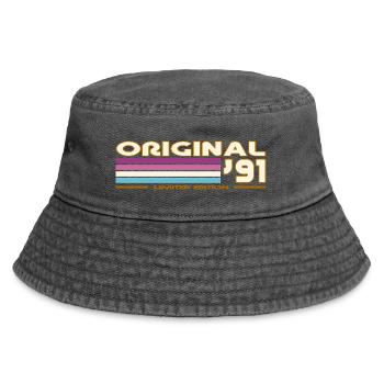 1991 - Vintage Bucket Hat - Vintage Schwarz - Vorne