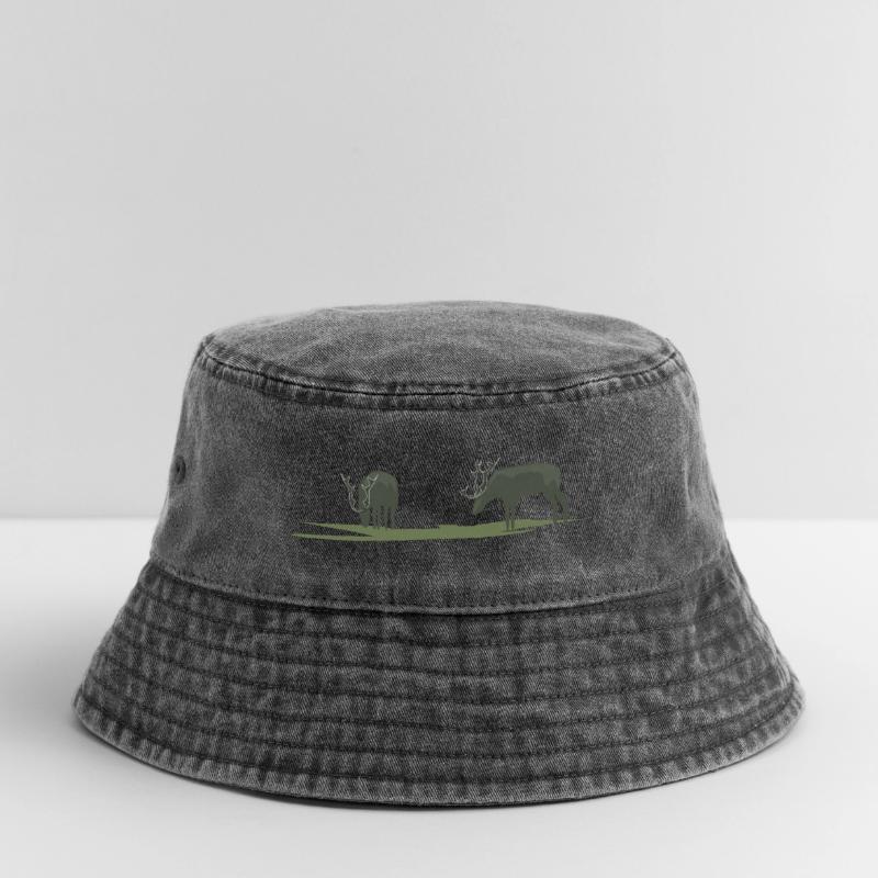 Elche oder Hirsche am Grasen Vintage Bucket Hat