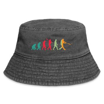 Basketball Evolution - Vintage Bucket Hat - Vintage Schwarz - Vorne