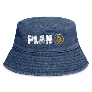 Plan Bitcoin Plan B - Vintage Bucket Hat - Vintage Denim - Vorne