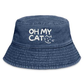 Blague humoristique sur le chat avec un style écrit à la main - Bob vintage - vintage bleu jeans - Devant