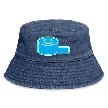 Klebeband Tape Rolle Outline - Vintage Bucket Hat - Vintage Denim - Vorne