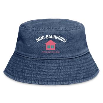 Bauherrin zuständig für Lärm - Vintage Bucket Hat - Vintage Denim - Vorne