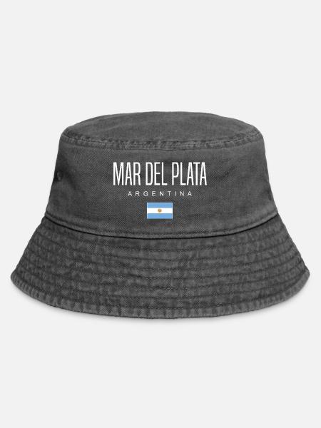 Mardelplata Argentinien Argentinier - Vintage Bucket Hat - Vintage Schwarz