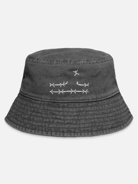 Freedom - Vintage Bucket Hat - Vintage Schwarz