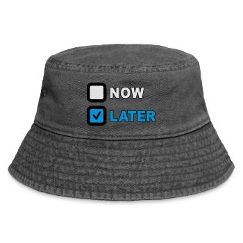 Now Later Question - Vintage Bucket Hat - Vintage Schwarz - Vorne