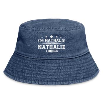 Nathalie - Bob vintage - vintage bleu jeans - Devant