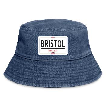 Ortsschild von Bristol - Vintage Bucket Hat - Vintage Denim - Vorne