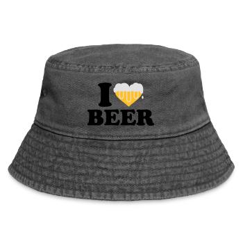 I love beer - Vintage Bucket Hat - vintage black - Front