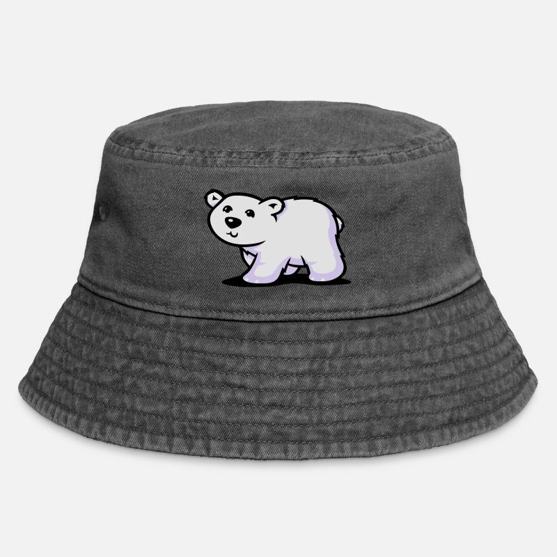 Eisbär - Vintage Bucket Hat - Vintage Schwarz