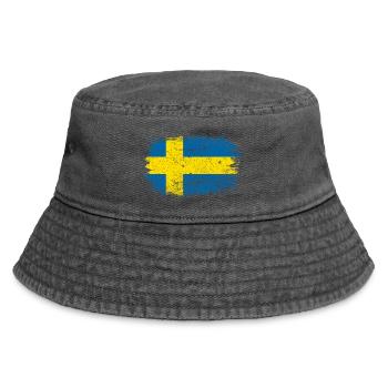 Swedish Brush Flag - Vintage Bucket Hat - vintage black - Front