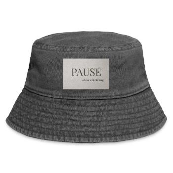 Pause – without explanation - Vintage Bucket Hat - vintage black - Front