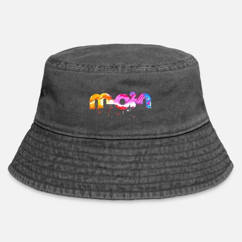 Hello - Vintage Bucket Hat - vintage black