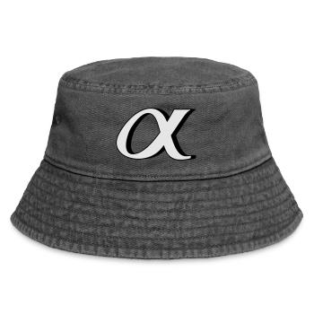 alpha - Vintage Bucket Hat - Vintage Schwarz - Vorne