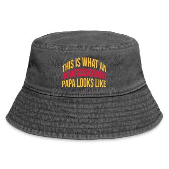 Papa - Vintage Bucket Hat - vintage black - Front
