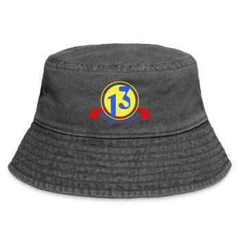 Logo 13 Bouches-du-Rhône - Vintage Bucket Hat - Vintage Schwarz - Vorne