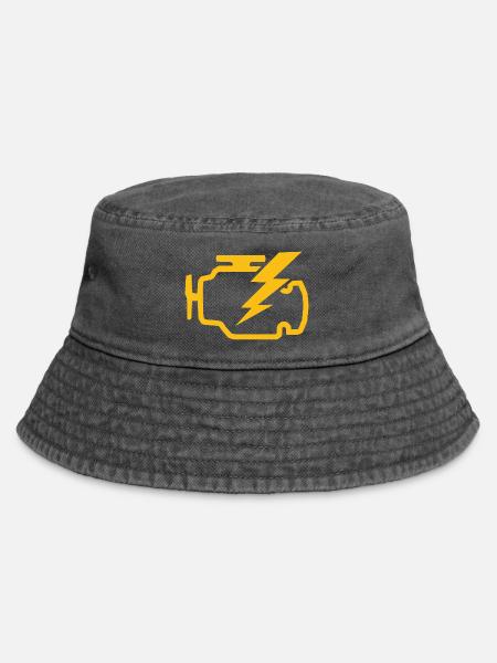 check engine light Zeichen Geschenkidee - Vintage Bucket Hat - Vintage Schwarz