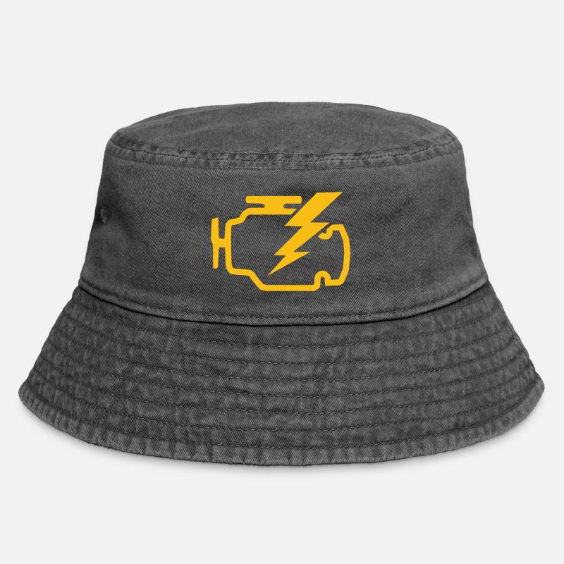 check engine light Zeichen Geschenkidee - Vintage Bucket Hat - Vintage Schwarz