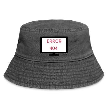 Computer Error 404 - Vintage Bucket Hat - vintage black - Front