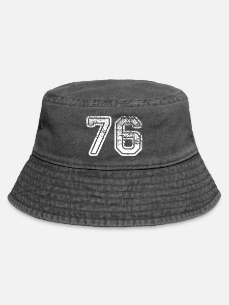 76 - Vintage Bucket Hat - Vintage Schwarz